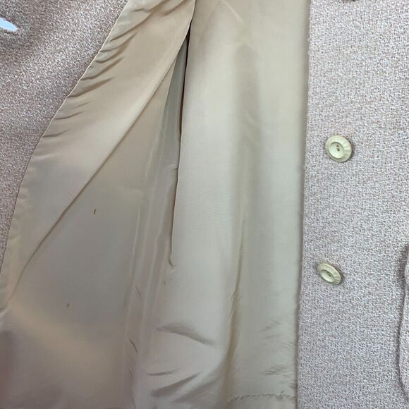 Vintage Betty Rose Tan Textured 3-Button Twee Teddy Coat M/L - Picture 3 of 4
